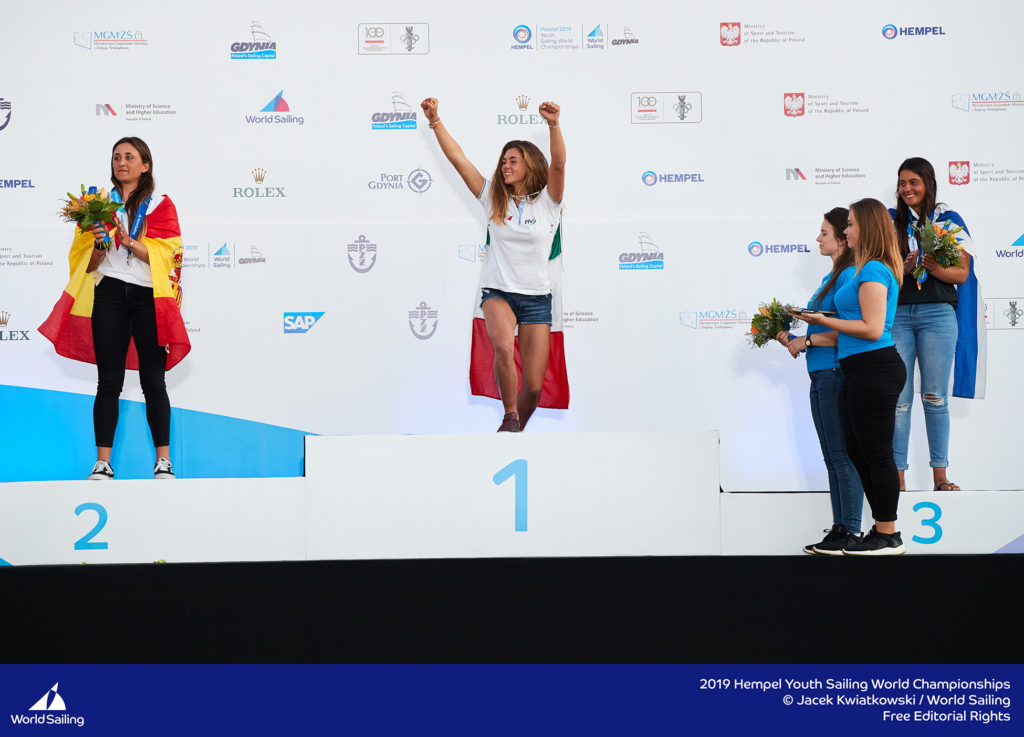 2019 Youth Sailing Girls podium