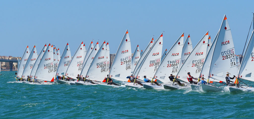 Race day 1 results at the 2023 ILCA 4 Youth Europeans in Cadiz