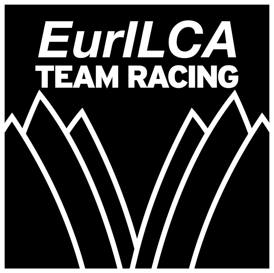 EurILCA Team Racing logotype - White version - PDF vector format